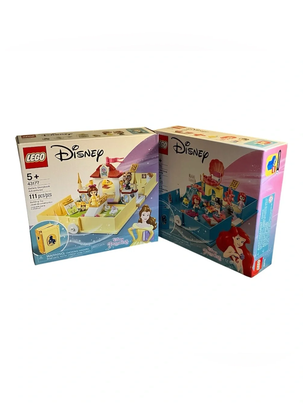 LEGO 43176 43177 Disney Princess: Belle's & Ariel’s Storybook Adventures SEALED